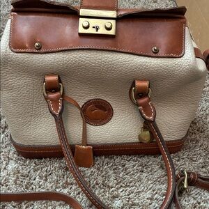 Dooney & Bourke Brown and Cream Satchel